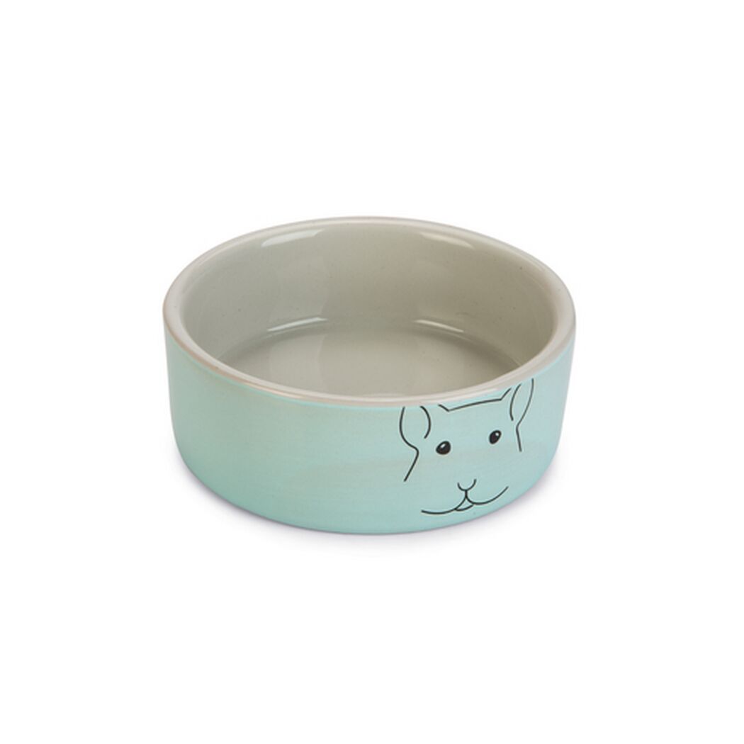 Futternapf Meerschweinchen grau/mint 10 x 4,5 cm