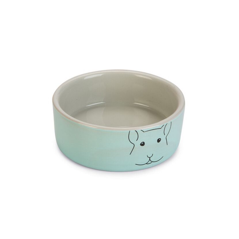 Futternapf Meerschweinchen grau/mint 10 x 4,5 cm