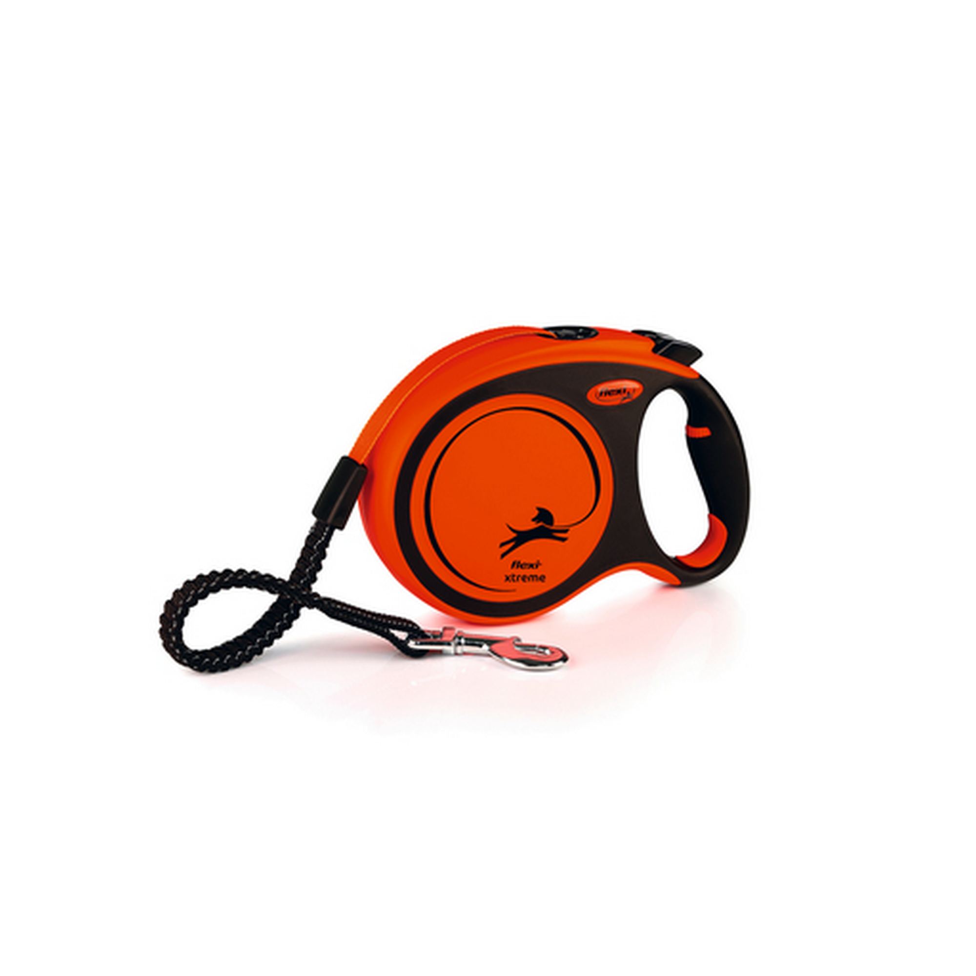 Hundeleine 'Xtreme Tape' mit Gurt L schwarz/orange 8 m