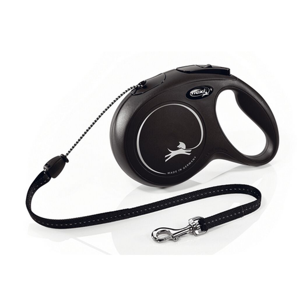 Hundeleine 'New Classic' mit Seil M schwarz 8 m