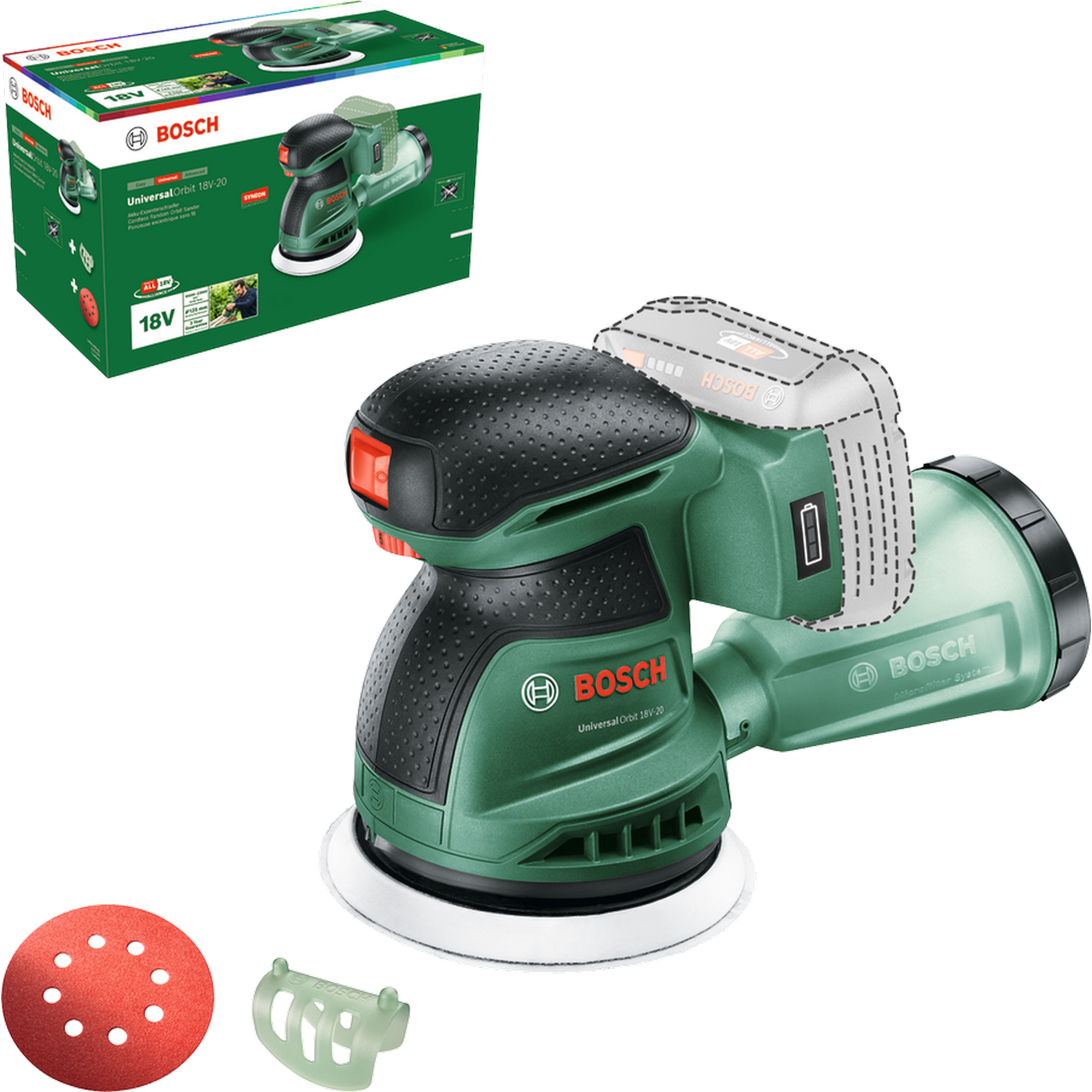 Akku-Exzenterschleifer 'UniversalOrbit 18V-20 - Solo'