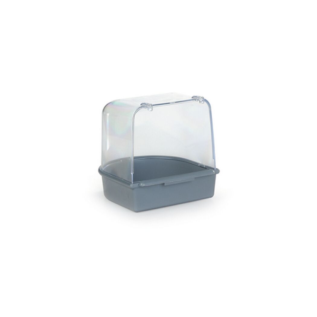Vogelbadehaus grau 13 x 13 x 13 cm