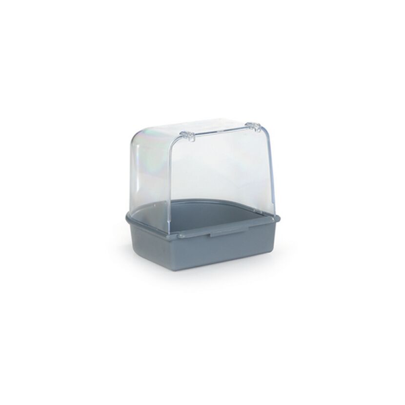 Vogelbadehaus grau 13 x 13 x 13 cm