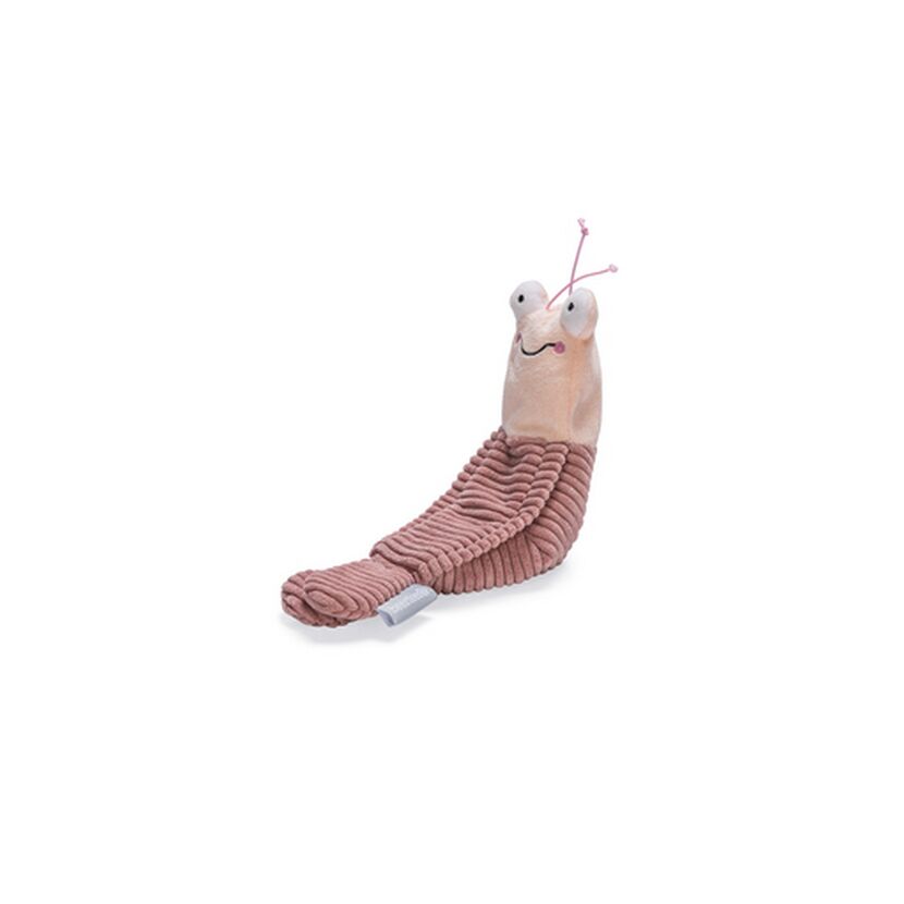 Katzenspielzeug bewegender Plüschwurm rosa 26 cm, USB