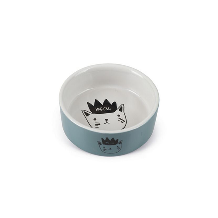 Katzennapf 'Eek' Keramik blau  180 ml