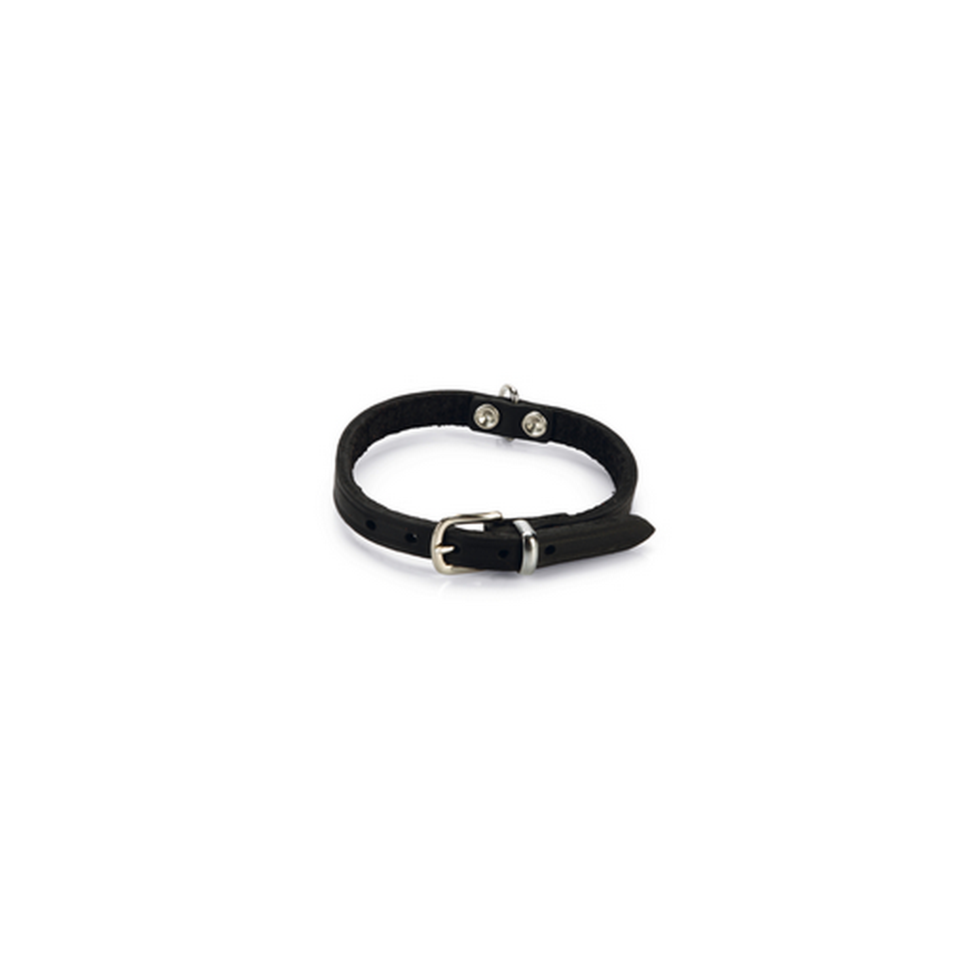 Hundehalsband Leder schwarz 32 x 1 cm