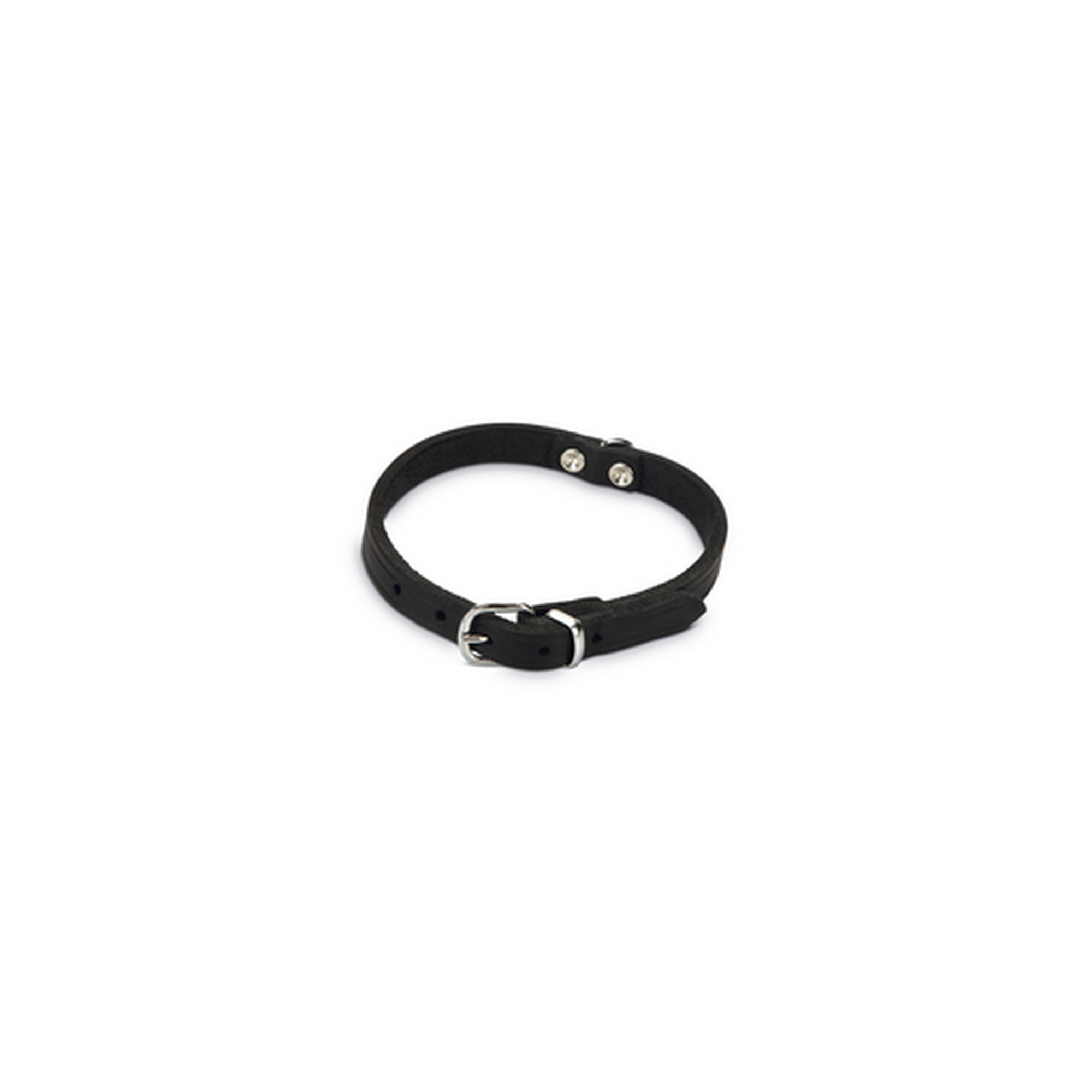 Hundehalsband Leder schwarz 37 x 1,2 cm