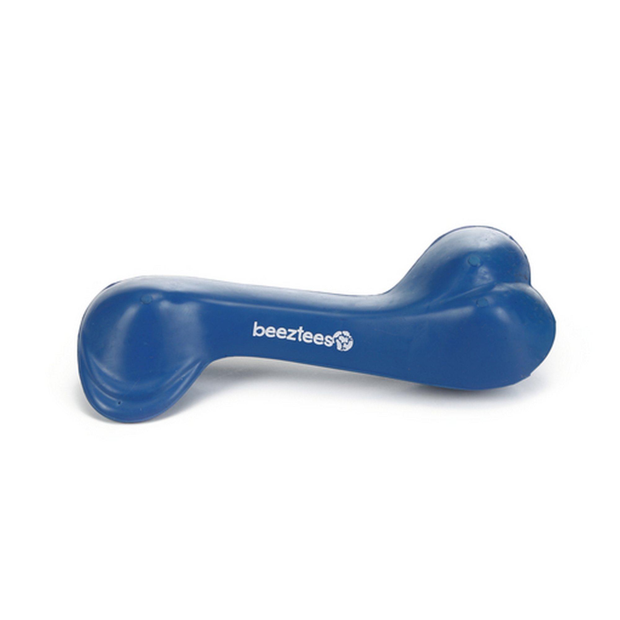 Hundespielzeug Vollgummiknochen blau 14 cm