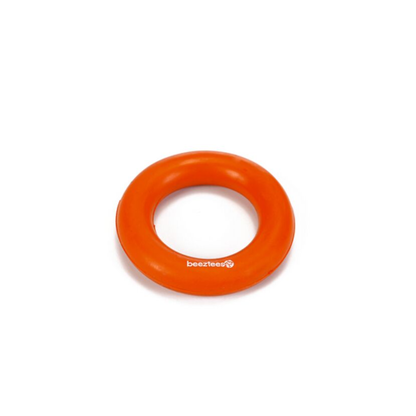Hundespielzeug Vollgummiring orange Ø 9 cm