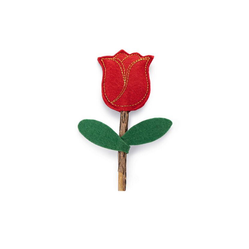 Katzenspielzeug Catnip Rose und Stick 'Matatabi' mit Katzenminze 12 x 4 cm