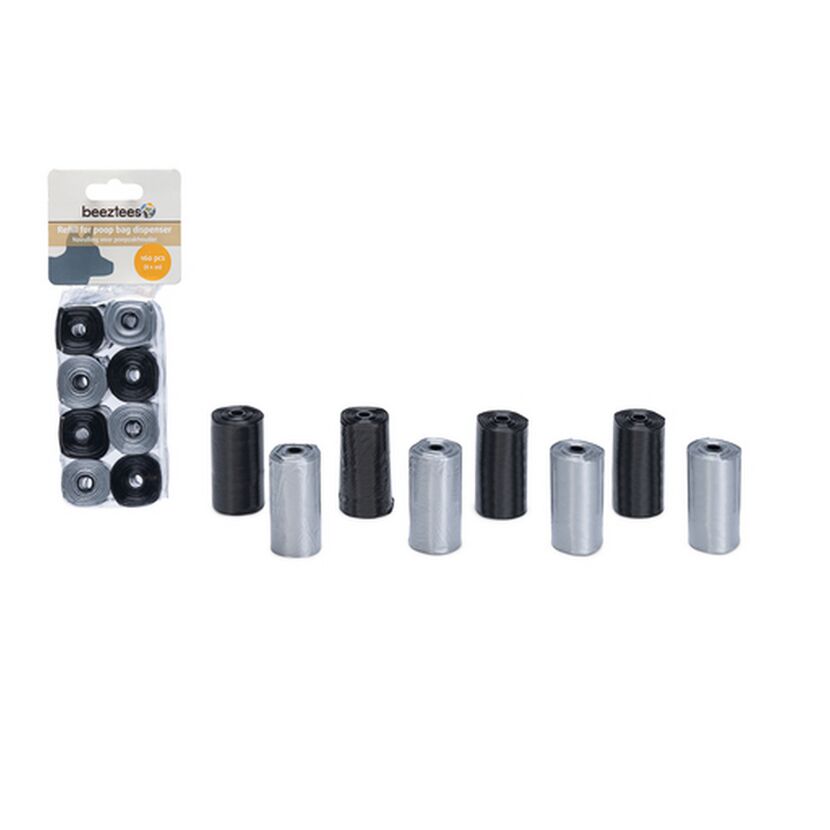 Hundekotbeutel schwarz/grau 8 x 20 Stück