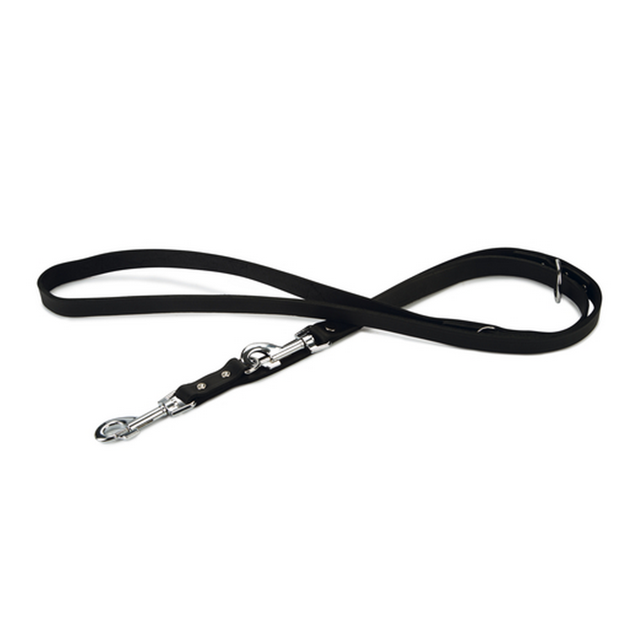 Hundeführleine Leder schwarz 200 x 2 cm