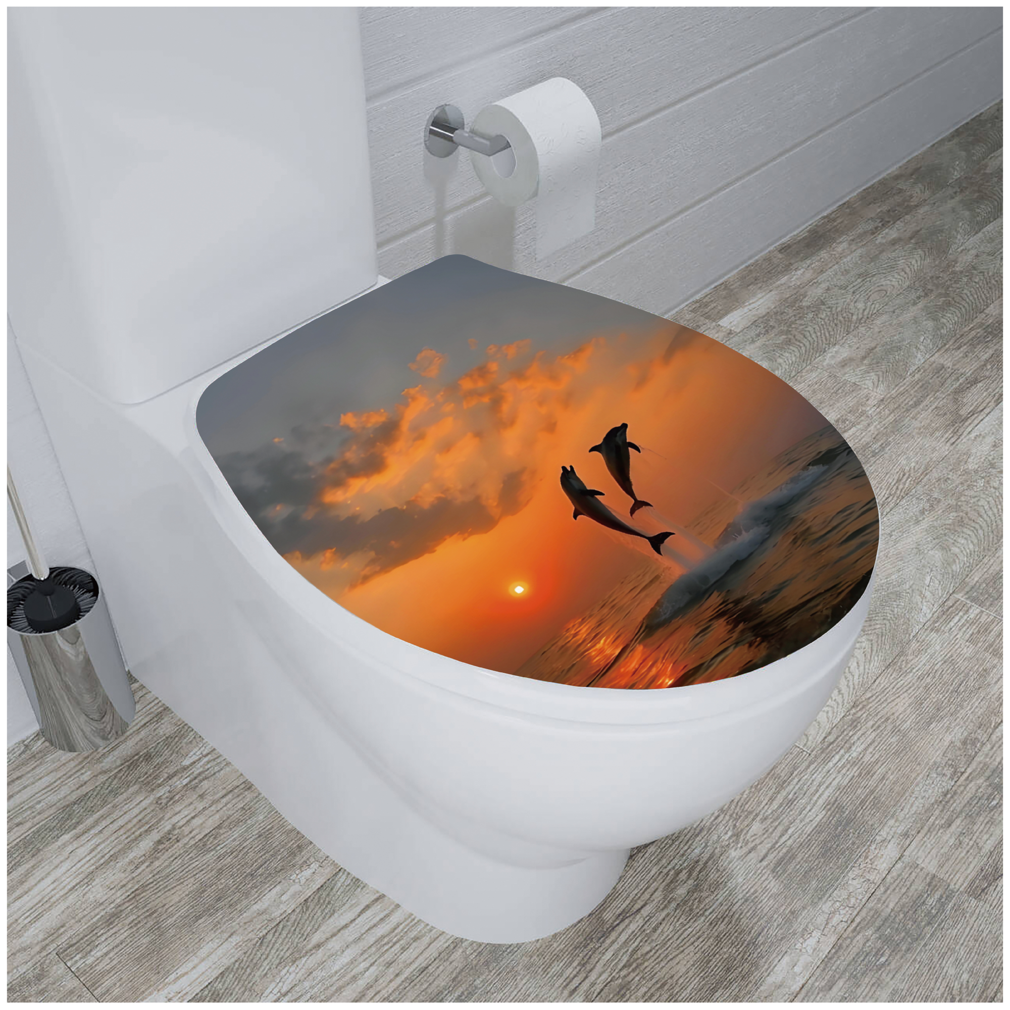 WC-Sitz 'Delfine' mit Absenkautomatik