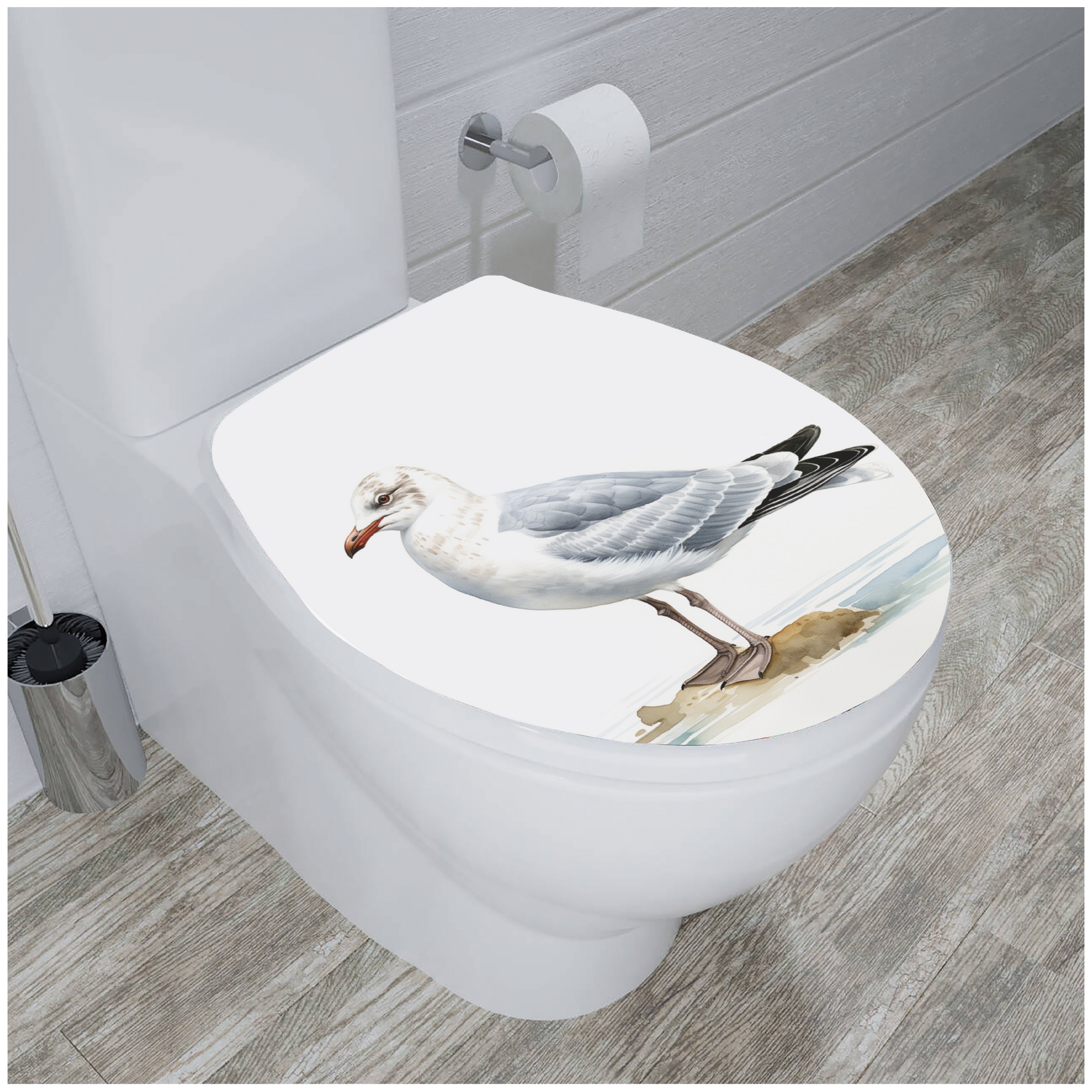 WC-Sitz 'Möwe' mit Absenkautomatik