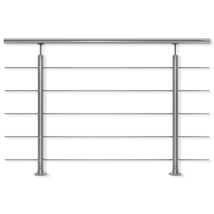 Geländerset 'PS 500' Edelstahl 150 cm Bodenmontage