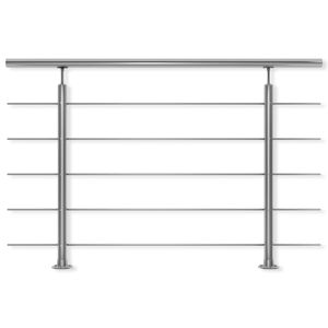 Geländerset 'PS 500' Edelstahl 150 cm Bodenmontage