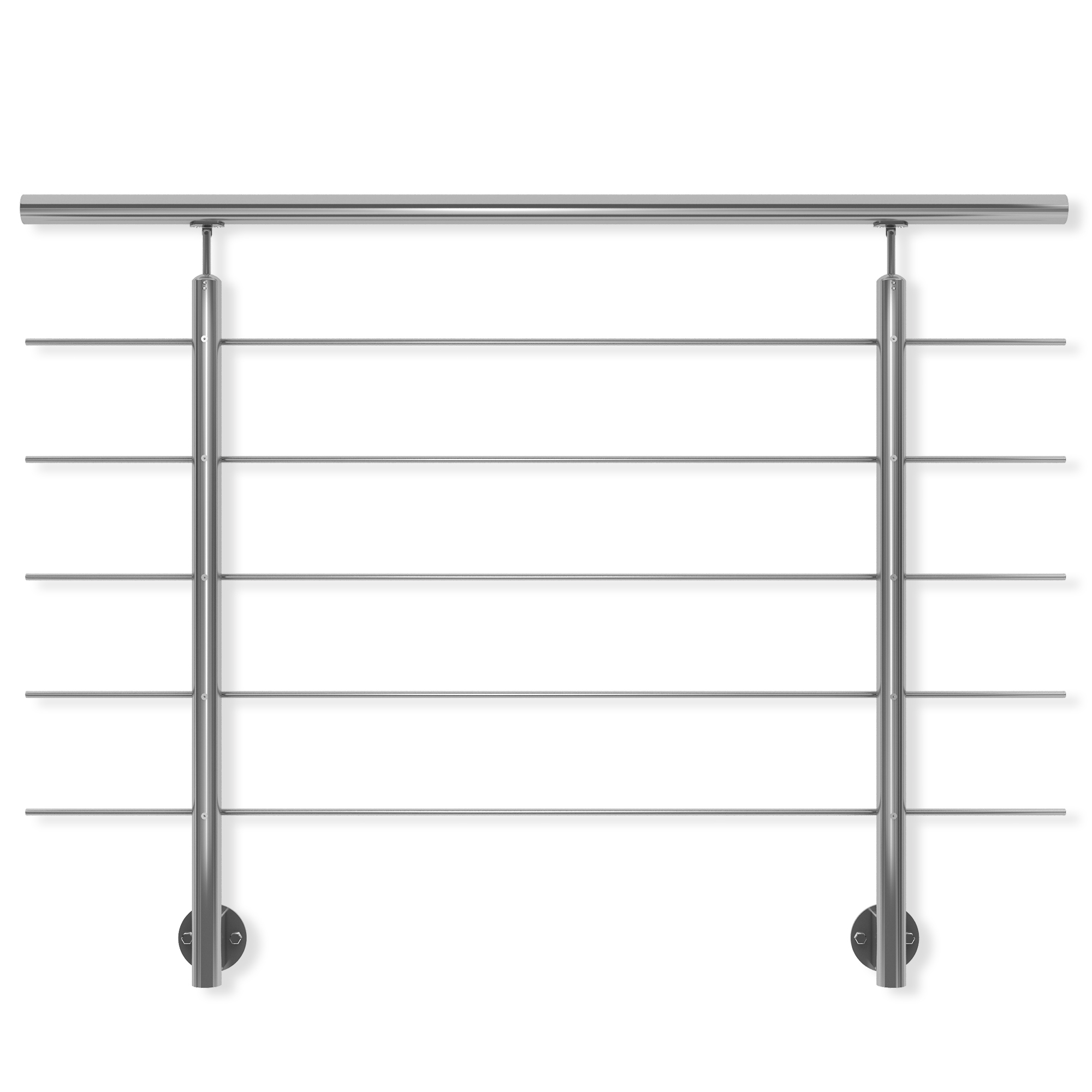 Geländerset 'PS 501' Edelstahl 150 cm Bodenmontage