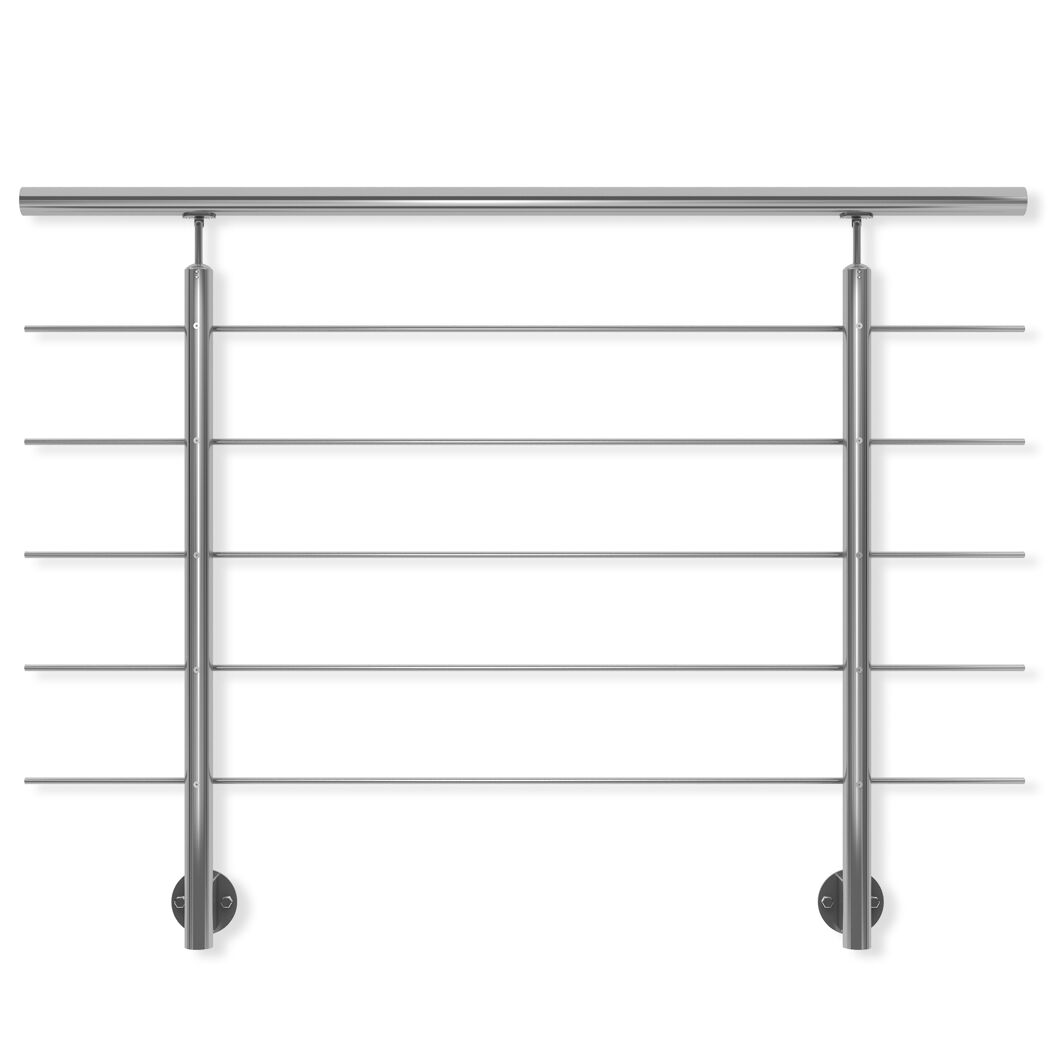 Geländerset 'PS 501' Edelstahl 150 cm Bodenmontage