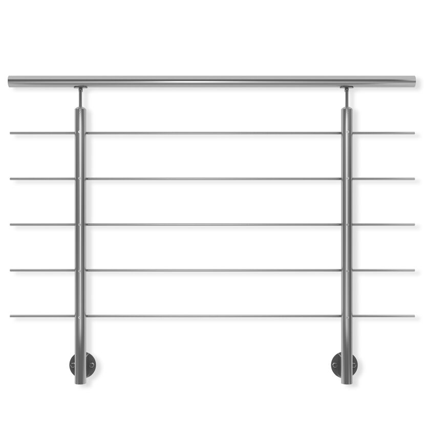 Geländerset 'PS 501' Edelstahl 150 cm Bodenmontage