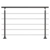 Geländerset 'PS 150' anthrazit 150 cm Bodenmontage