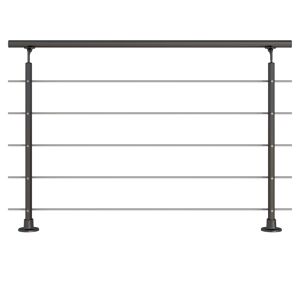 Geländerset 'PS 150' anthrazit 150 cm Bodenmontage
