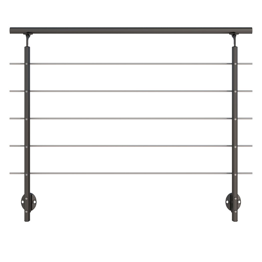 Geländerset 'PS 151' anthrazit 150 cm Bodenmontage
