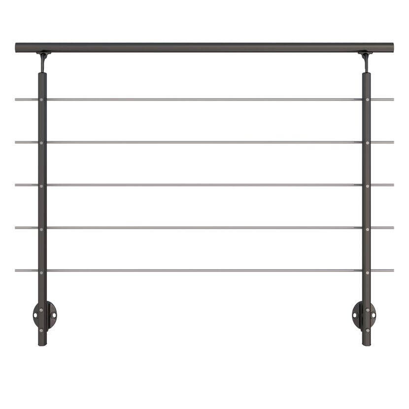 Geländerset 'PS 151' anthrazit 150 cm Bodenmontage