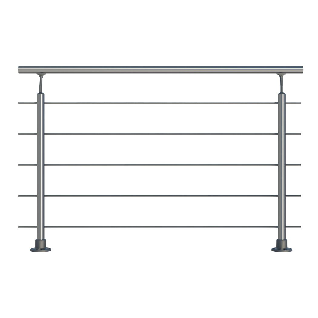 Geländerset 'PS 010' Aluminium 150 cm Bodenmontage
