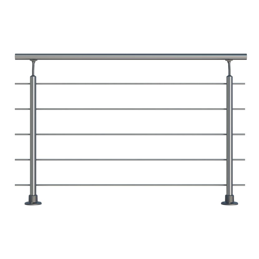 Geländerset 'PS 010' Aluminium 150 cm Bodenmontage