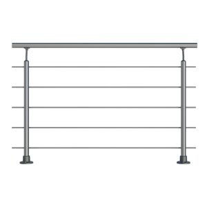 Geländerset 'PS 010' Aluminium 150 cm Bodenmontage