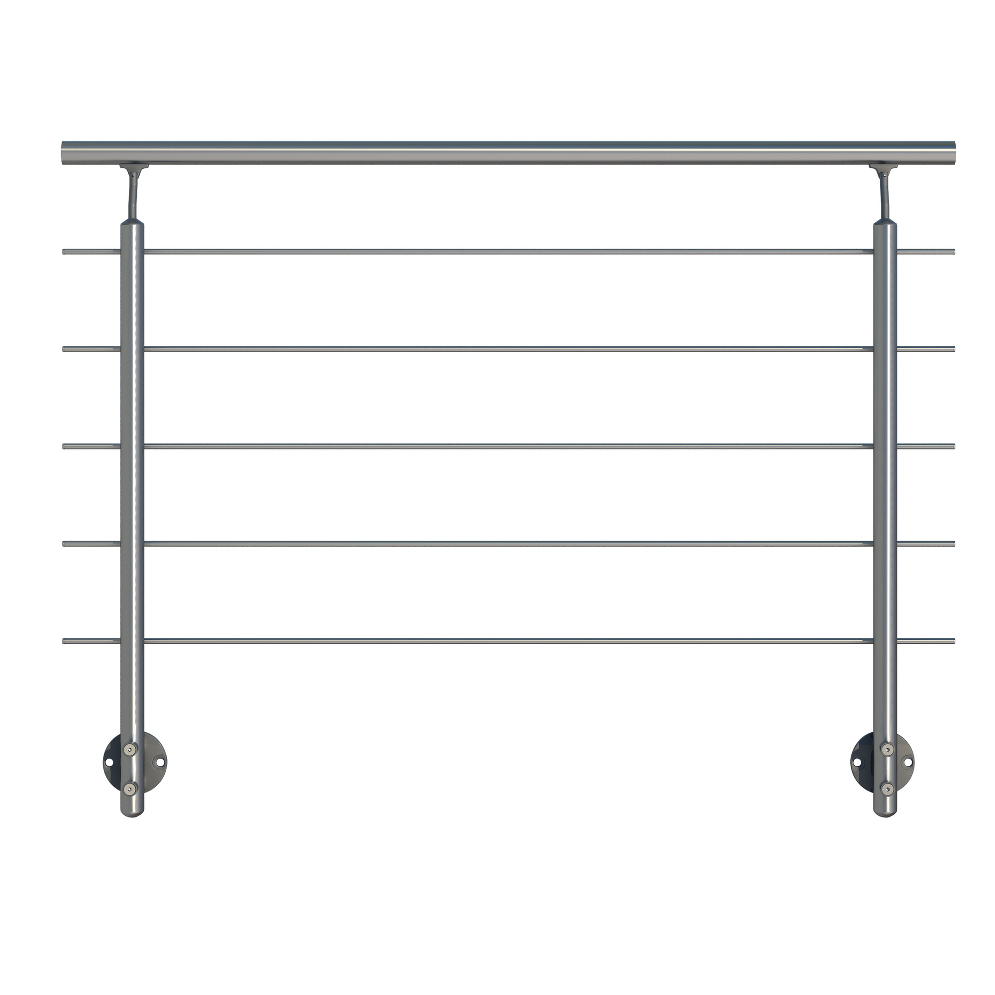 Geländerset 'PS 011' Aluminium 150 cm Bodenmontage