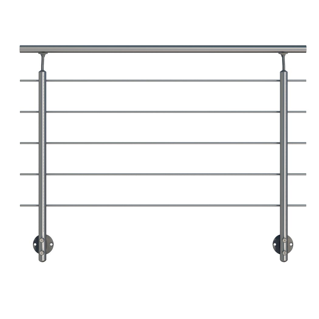 Geländerset 'PS 011' Aluminium 150 cm Bodenmontage