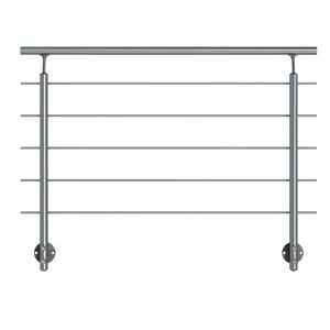 Geländerset 'PS 011' Aluminium 150 cm Bodenmontage