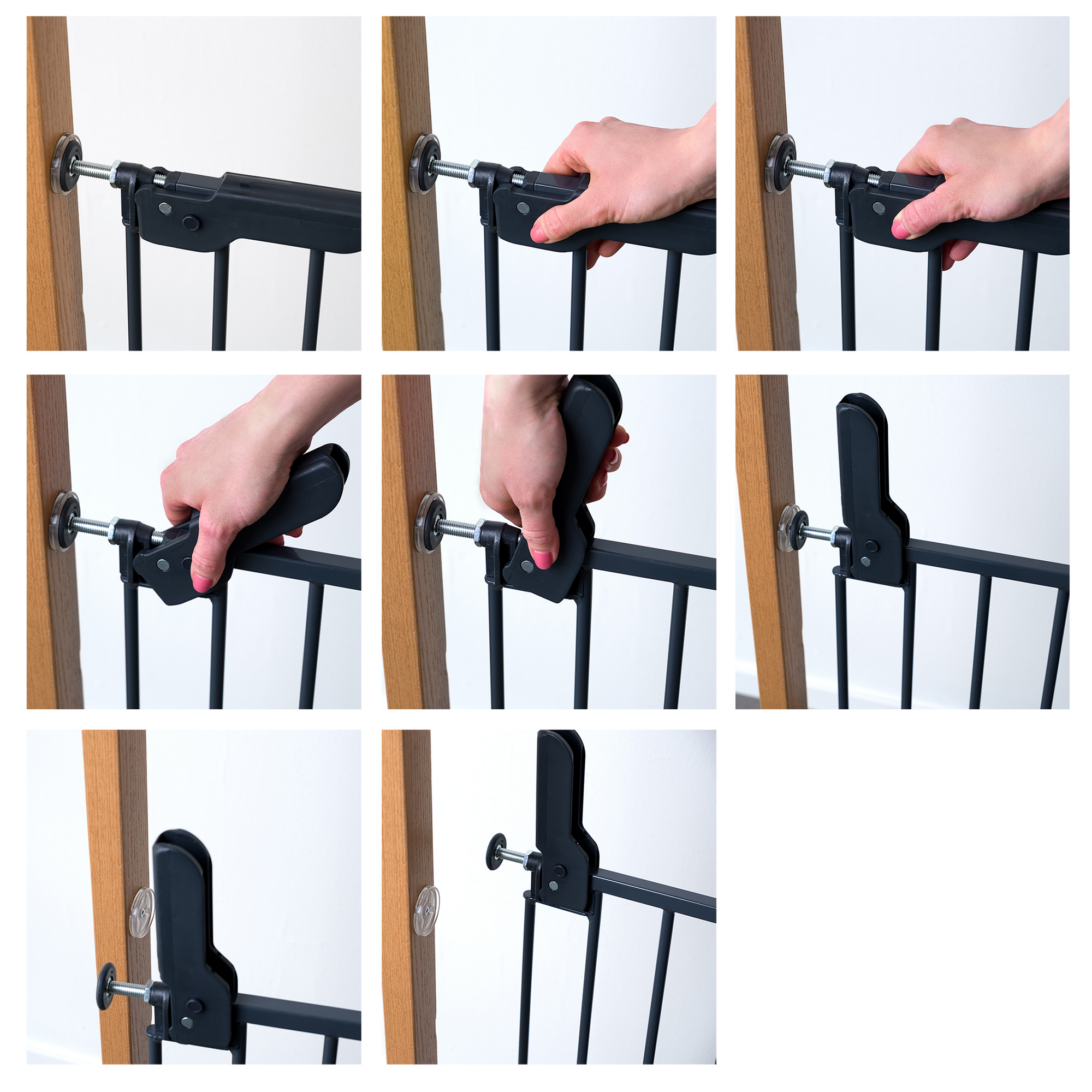 Kindersicherheitsgitter 'Lars anthrazit 74,4 - 113 cm