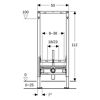 Element 'Duofix' für Bidet 112 cm universell