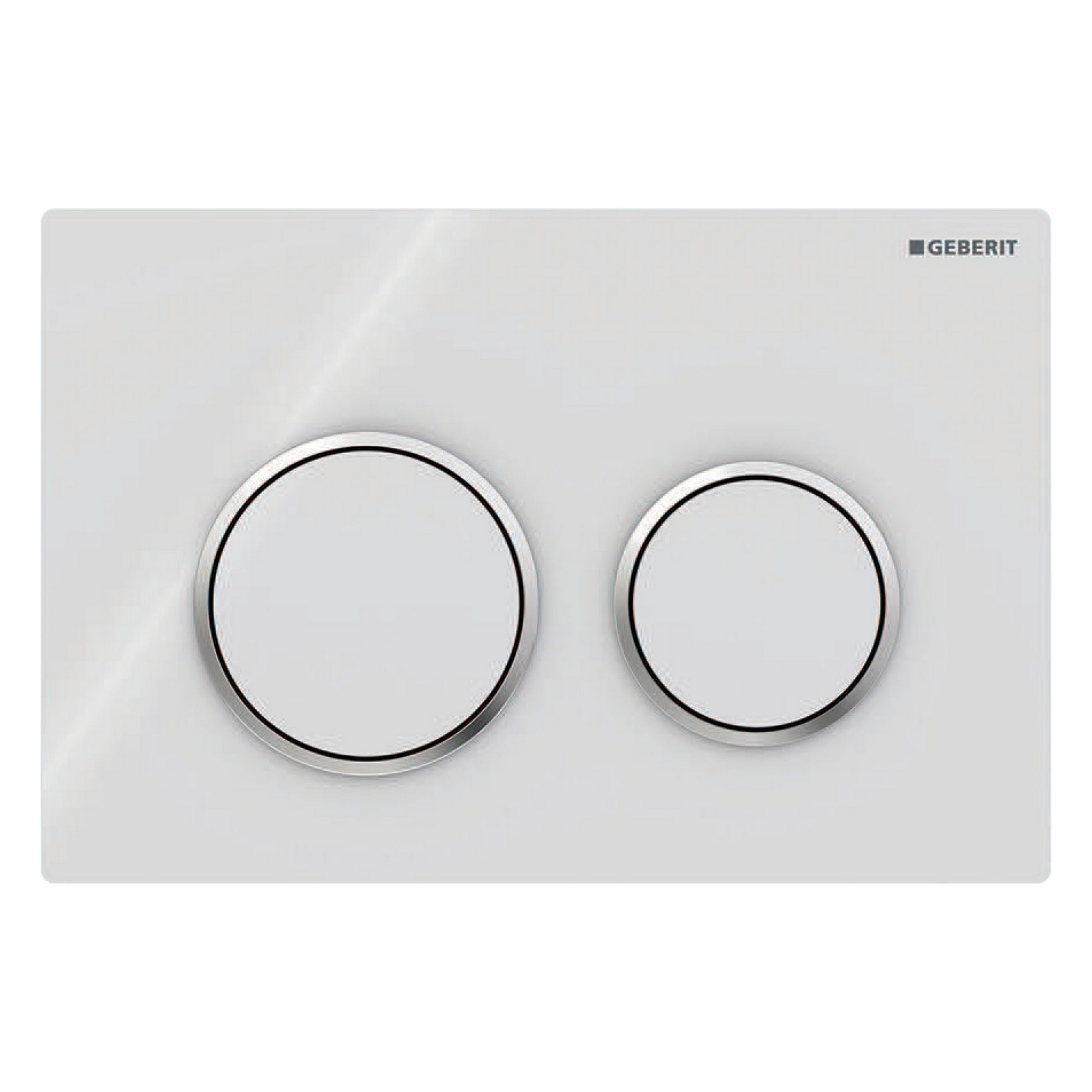 Betätigungsplatte 'Omega20' weiß/chromfarben für 2-Mengen-Spülung