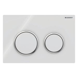 Betätigungsplatte 'Omega20' weiß/chromfarben für 2-Mengen-Spülung