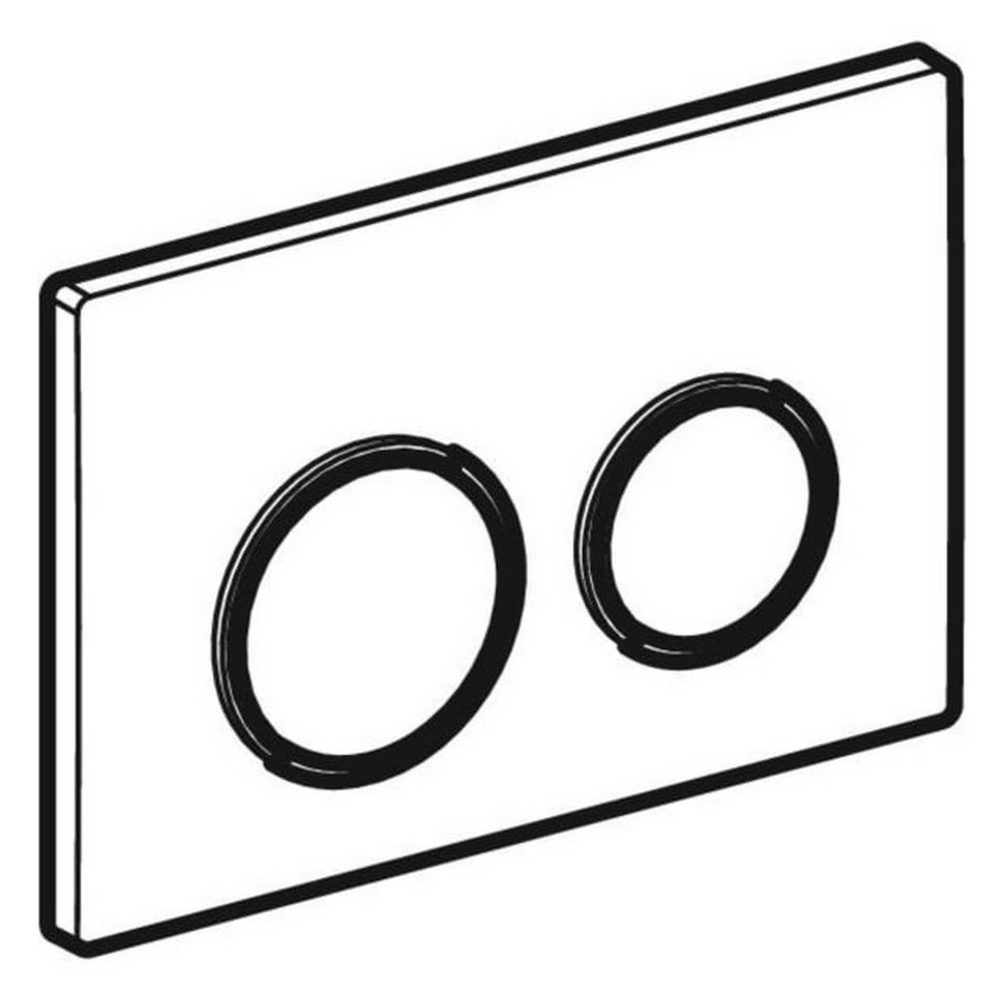 Betätigungsplatte 'Omega20' weiß/chromfarben für 2-Mengen-Spülung