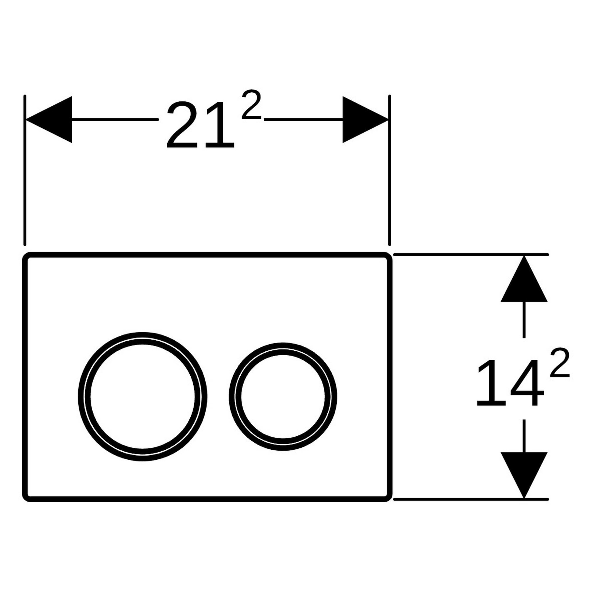 Betätigungsplatte 'Omega20' weiß/chromfarben für 2-Mengen-Spülung