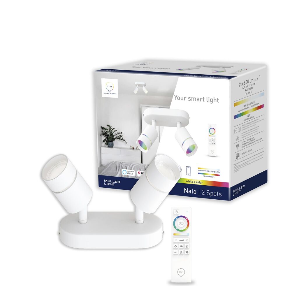 LED-Spot 'tint' dimmbar 2-flammig 10,4 W 1200 lm RGB - tunable white