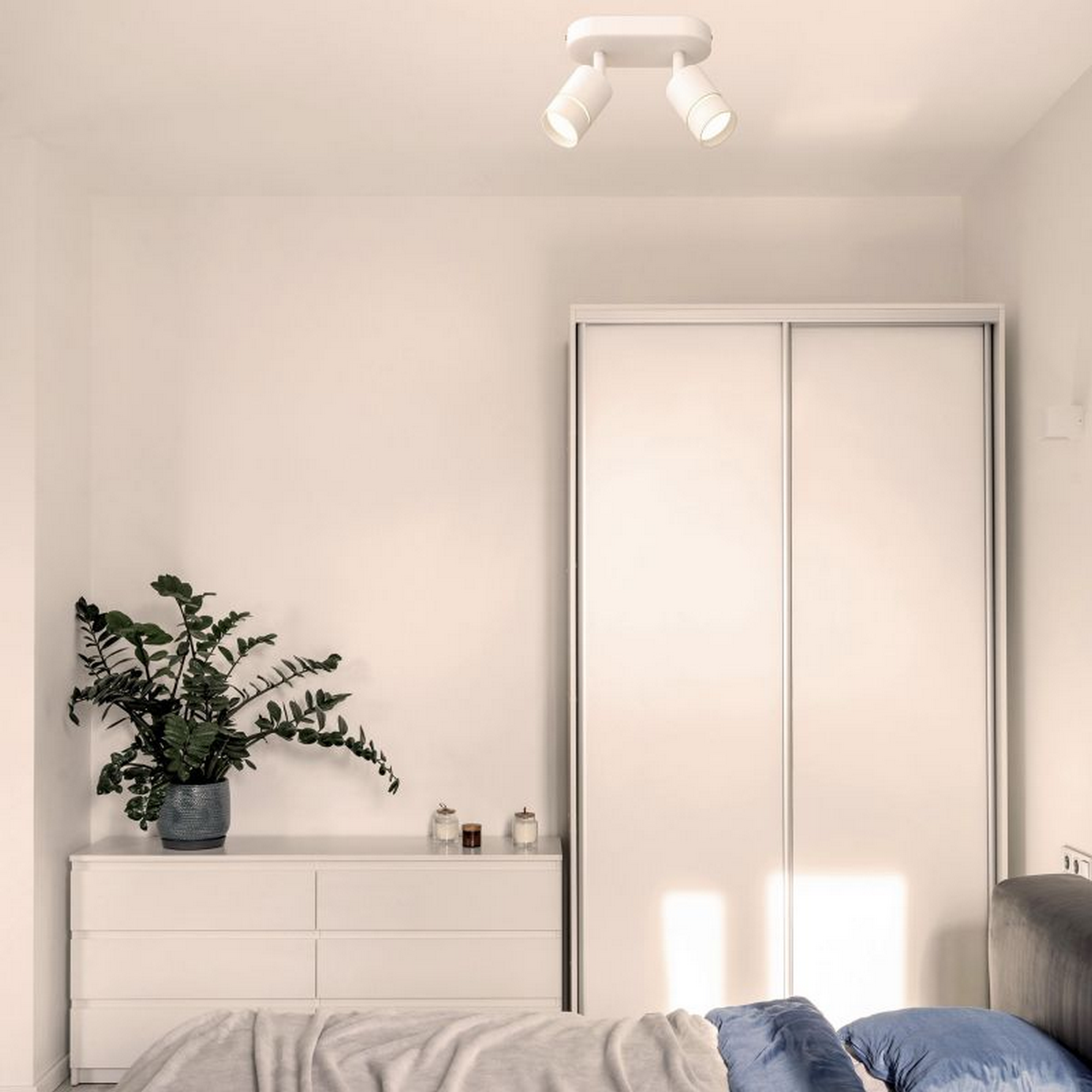 LED-Wohnraumstrahler 'Nalo' 2-flammig weiß