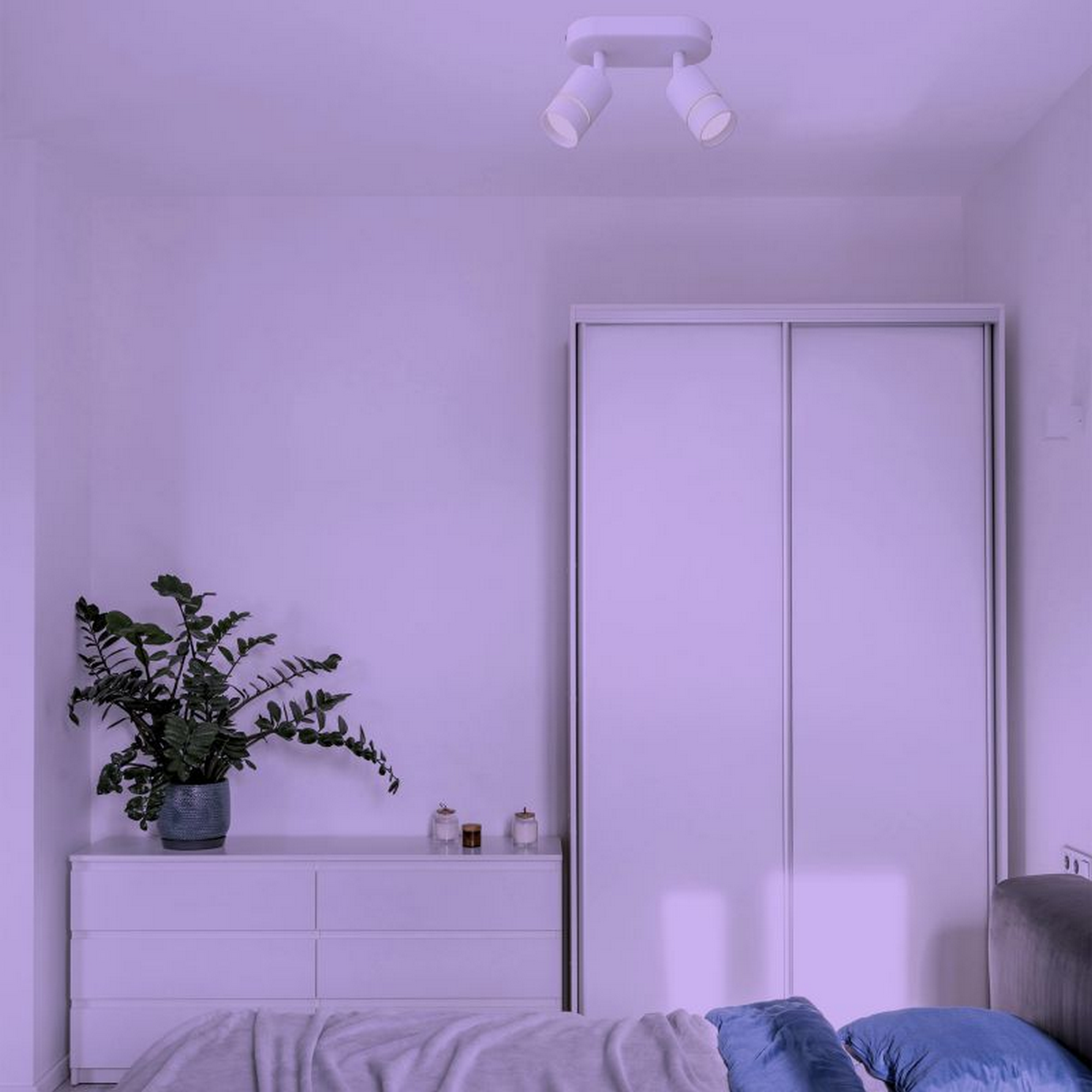 LED-Wohnraumstrahler 'Nalo' 2-flammig weiß