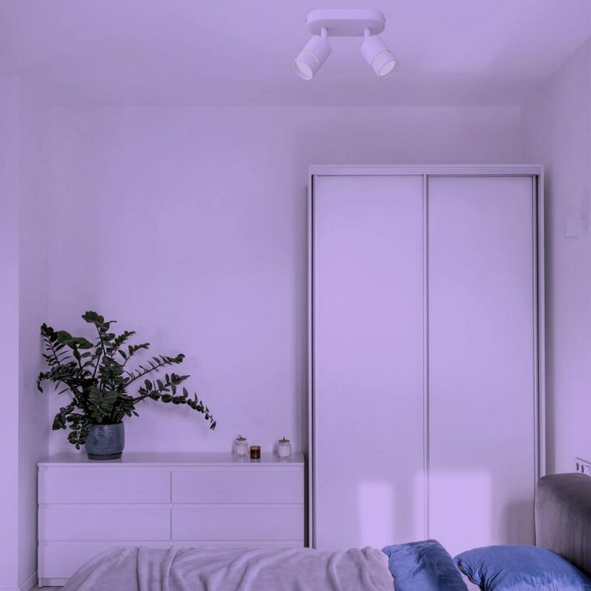 LED-Wohnraumstrahler 'Nalo' 2-flammig weiß