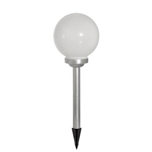 Solar Kugel weiß mit Erdspieß Ø 20 x 61 cm