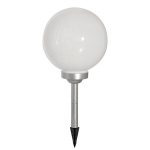 Solar Kugel weiß mit Erdspieß Ø 30 x 66 cm