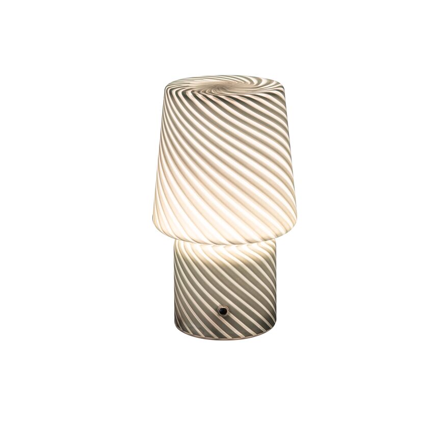 Akku-LED-Tischleuchte 'Luca' rosa mit USB-Ladekabel  Ø 12,6 x 21,5 cm