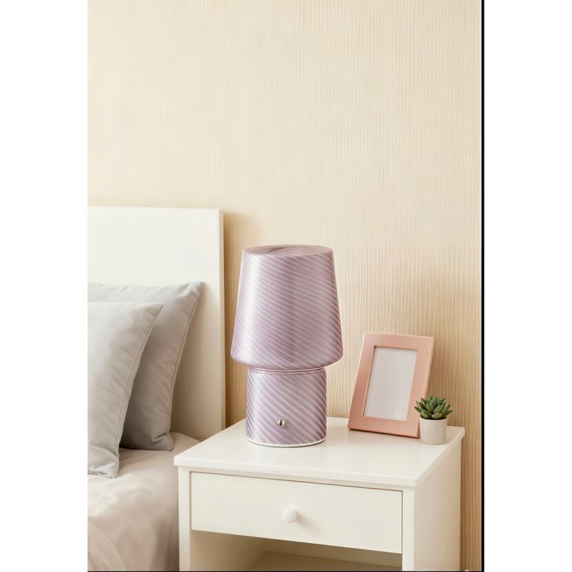 Akku-LED-Tischleuchte 'Luca' rosa mit USB-Ladekabel  Ø 12,6 x 21,5 cm