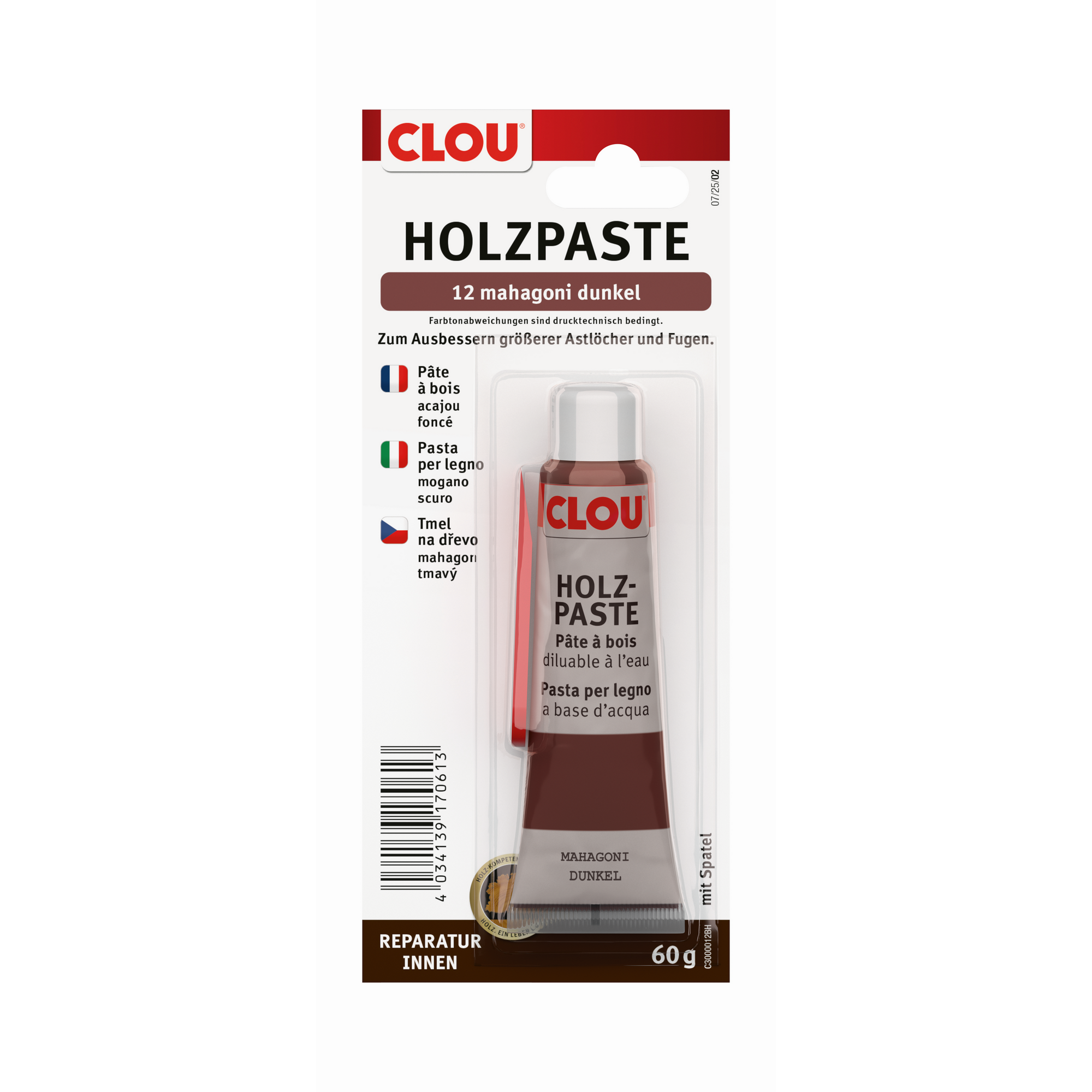 Holzpaste mahagonifarben 60 g