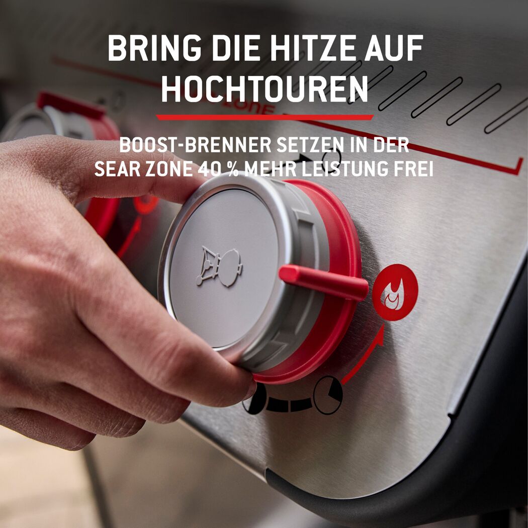 Gasgrill 'Spirit EX-435' schwarz mit Seitenkocher