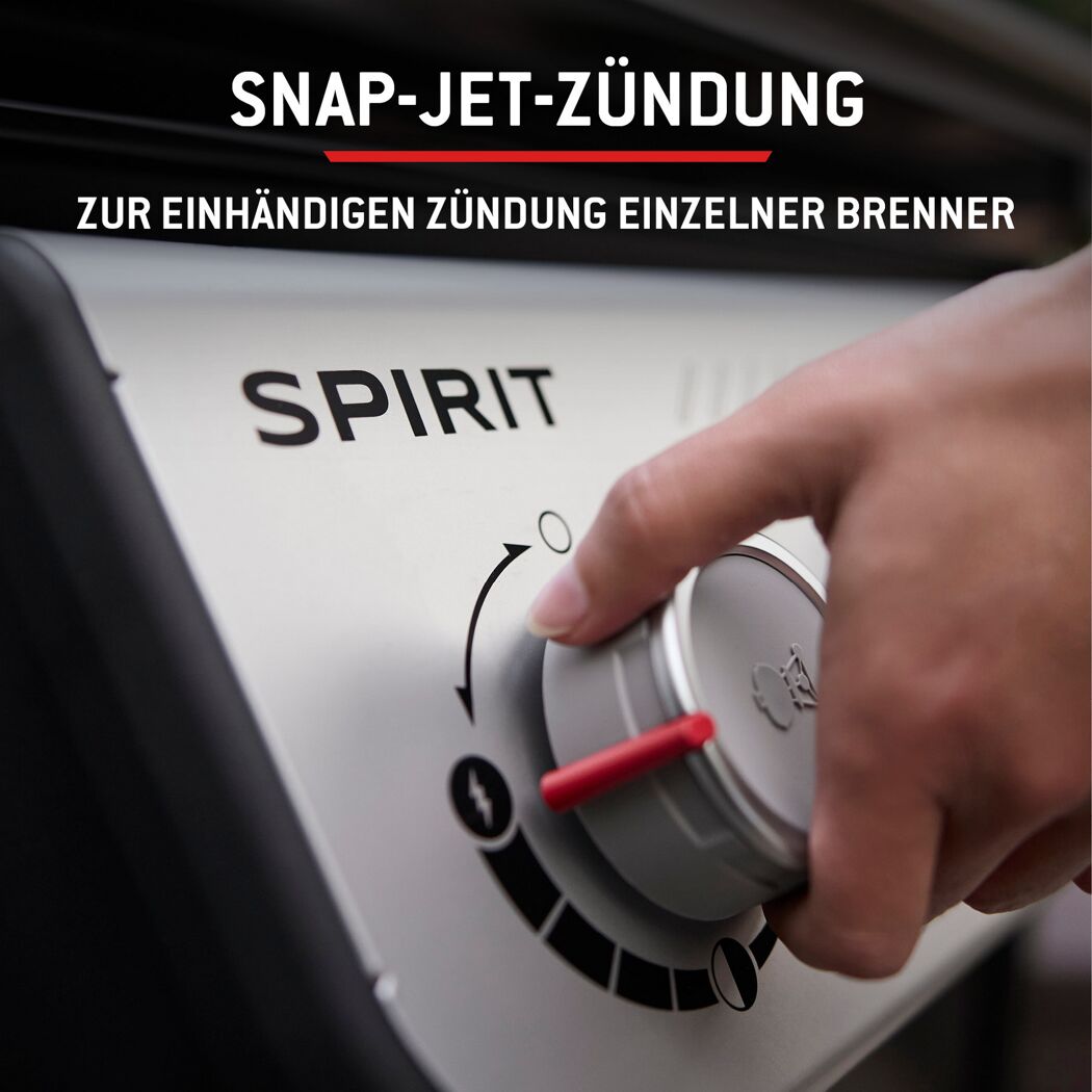 Gasgrill 'Spirit EX-435' schwarz mit Seitenkocher